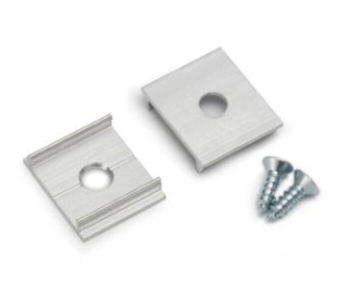 Montážní úchyt T kulatý otvor, hliník, pár