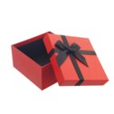 Krabice papír dárková 15,5x15,5x8 cm červená