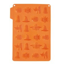Forma silikon čokoláda Halloween 24 oranžová