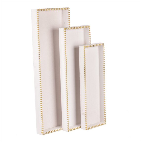 Tác dřevěný, obdélník. Cena za 1 sadu (3ks).