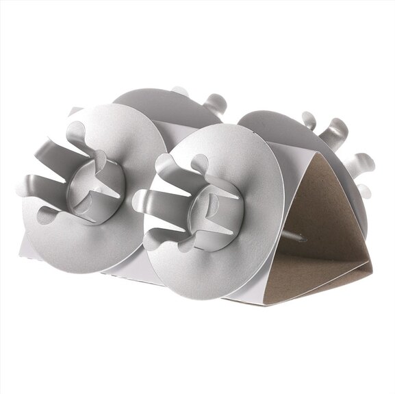 Bodec na kónickou svíčku, sada 4ks, matná stříbrná.