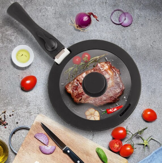 Poklice borosil. sklo/silikon GRANDE COMBI pr. 25 cm