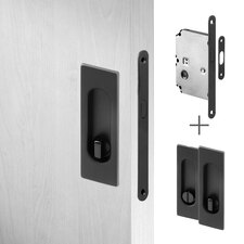 Mušle HR WC + zámek zadl. posuv WC černý lak