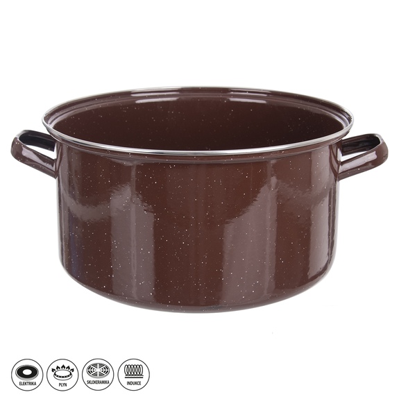 Kastrol smalt BROWN Lem 19 l