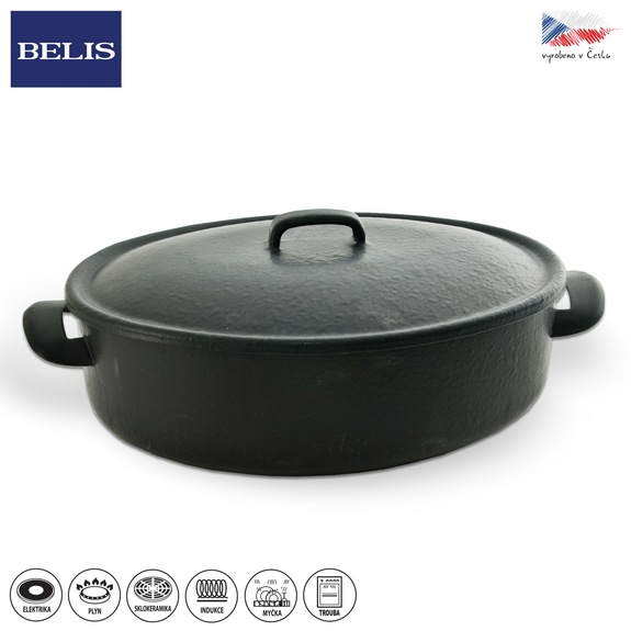 Pekáč smalt Belis 40x25x14 cm víko černá