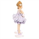 Dívka v sukni, mix 2 druhů, světle fialová barva, polyresin.