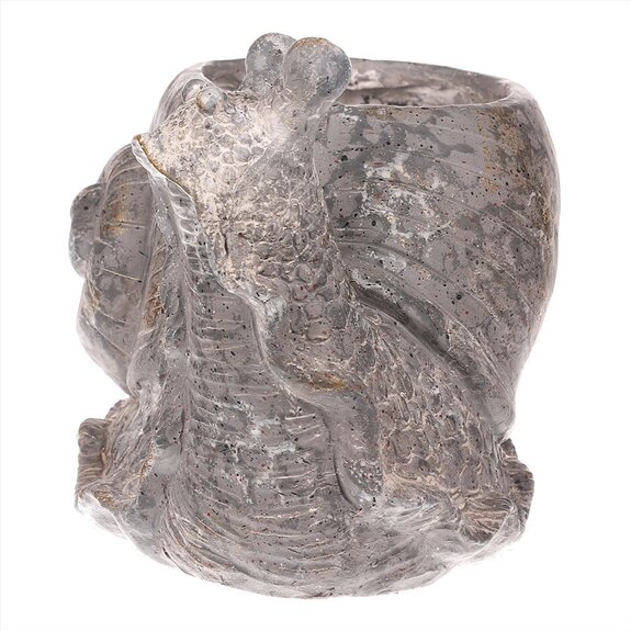 Šnek, obal na květiny, magneziová keramika ALA749