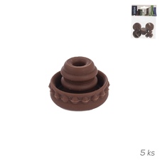 Zátka silikon pr. 3,5 cm 5 ks hnědá