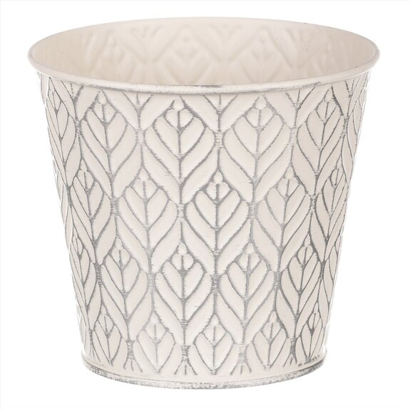 Obal kovový, krémová barva.