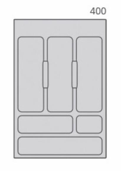 Rozdělovník plastový do zásuvky M40 336x482mm, šedý