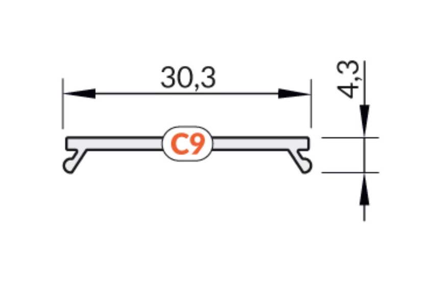 Difuzor WIRELI C9 KLIP OPÁL, 2m (metráž)