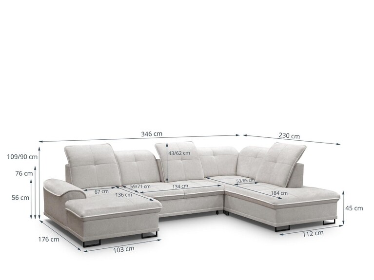 BAHAMA U sedací souprava