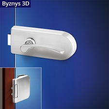 Jana Byznys kování na skleněné dveře OV + 3D matný nikl