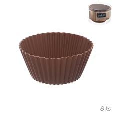 Formička silikon košíček muffiny 6 ks hnědá