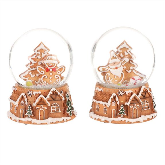 Sněžítko na perníkových domcích - polyresin, mix 2 druhů