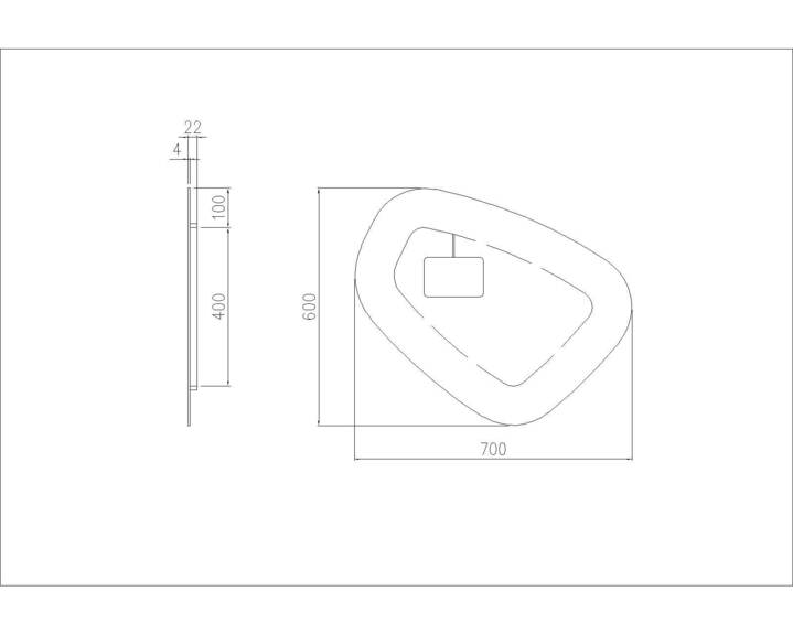 Zrcadlo SNAB STYLE 700x600