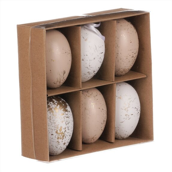 Vajíčko plastové, zlatě zdobené VEL7005