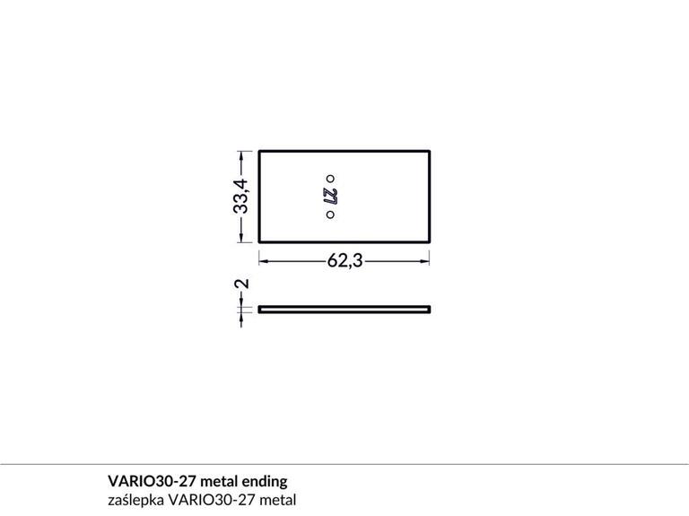 Koncovka WIRELI VARIO30-08 + 30-02 + 30-09 stříbrná kov, pár