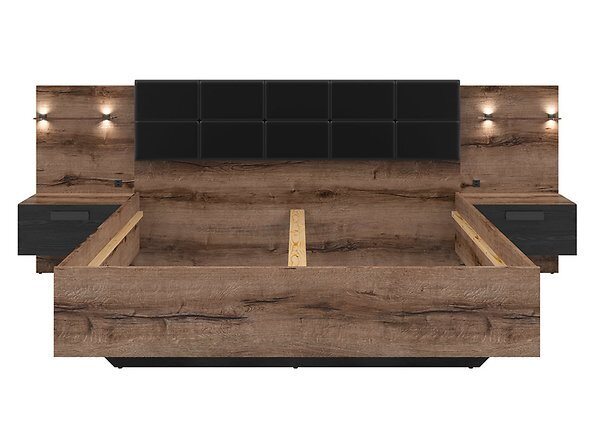 Postel KASSEL LOZ/160/B dub monastery/dub černý