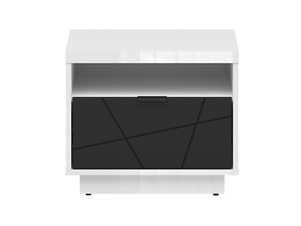 FORN KOM1S bílý lesk/černý mat