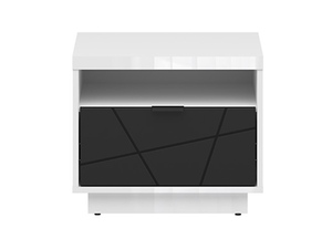 FORN KOM1S bílý lesk/černý mat