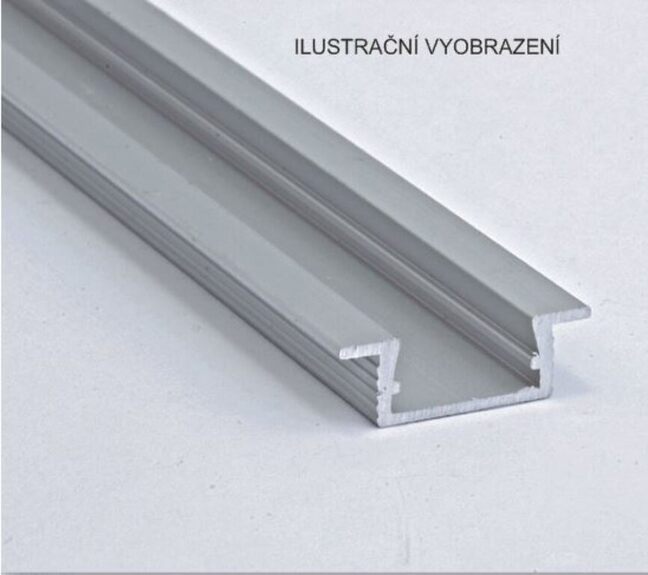 Profil WIRELI 02 ZAPUŠTĚNÁ hliník anod. 26x8x4000mm (metráž)