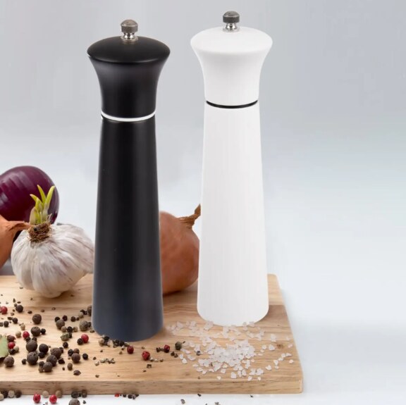 Mlýnek gumovníkové dřevo/UH v. 21,5 cm bílá