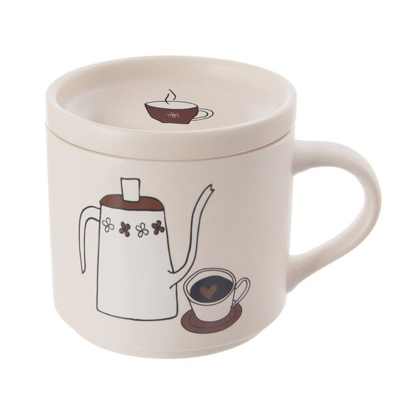 Hrnek porc.+víčko káva 0,45 l