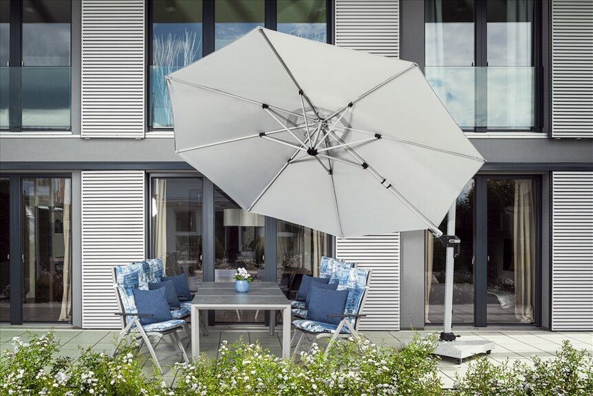 ACTIVE 370 cm - výkyvný zahradní slunečník s boční tyčí