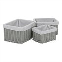 Koš proutěný regálový, sada 3ks