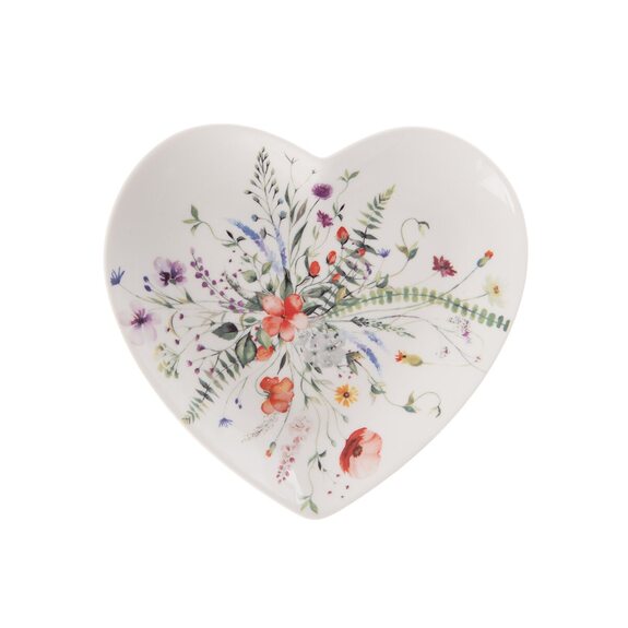 Talíř porc. dezertní MÁK srdce 17,5x17 cm