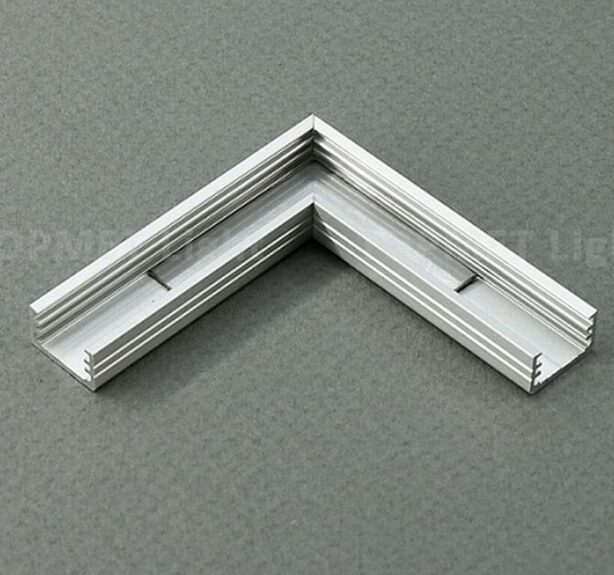 Spojka rohová WIRELI SLIM25 - 90° hliník anoda, ks