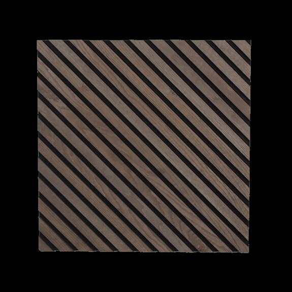 Dekorační obkladový SLAT panel akustic Diagonal Dub černý