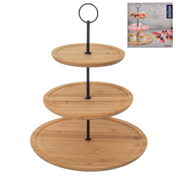 Stojan bambus/kov 3 patra