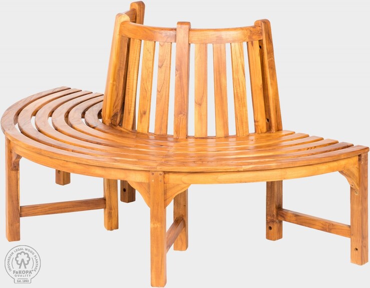 AGNES - kruhová lavice z teaku