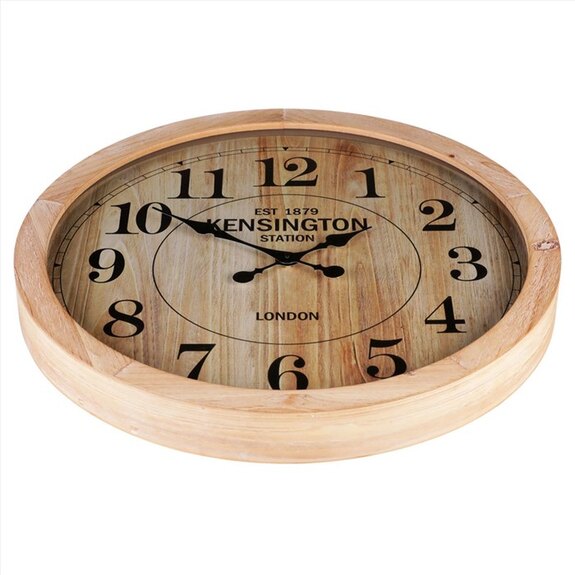 Hodiny nástěnné, MDF deska se sklem, 60cm