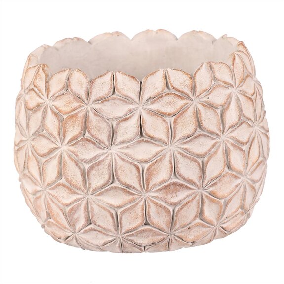 Obal na květiny - betonový, světle šedý