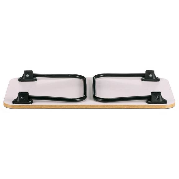 Skládací stolek na notebook, dekor dub, černý kov