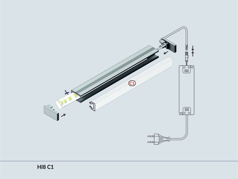 Profil WIRELI HI8 C1 hliník anoda, 2m (metráž)