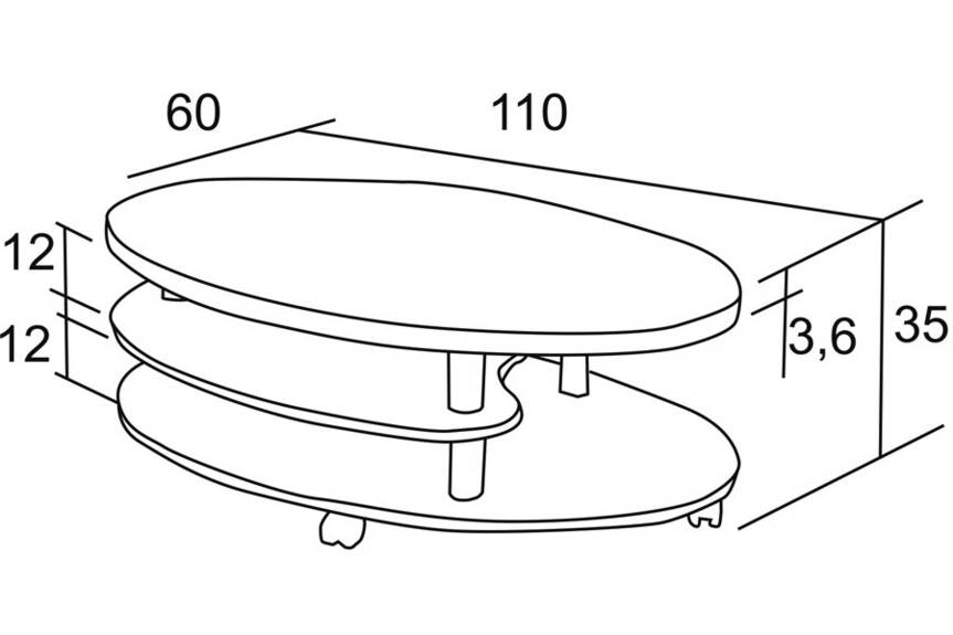Konferenční stůl Dalibor 60×110