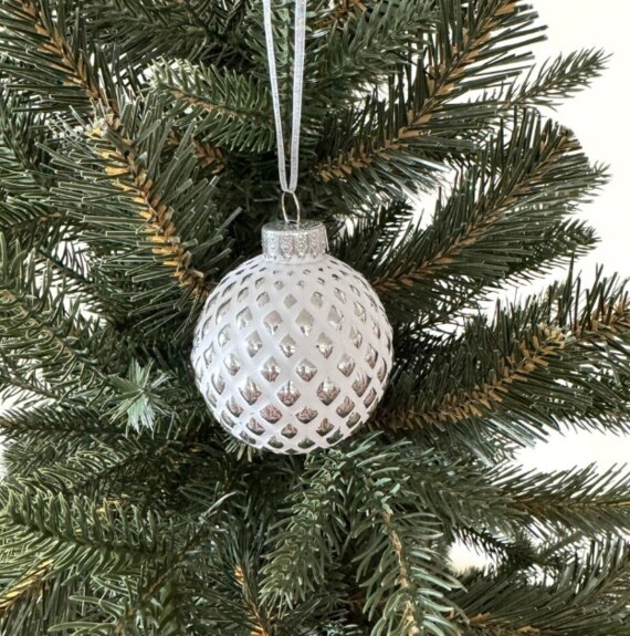 Koule sklo 9ks/6cm stříbrná