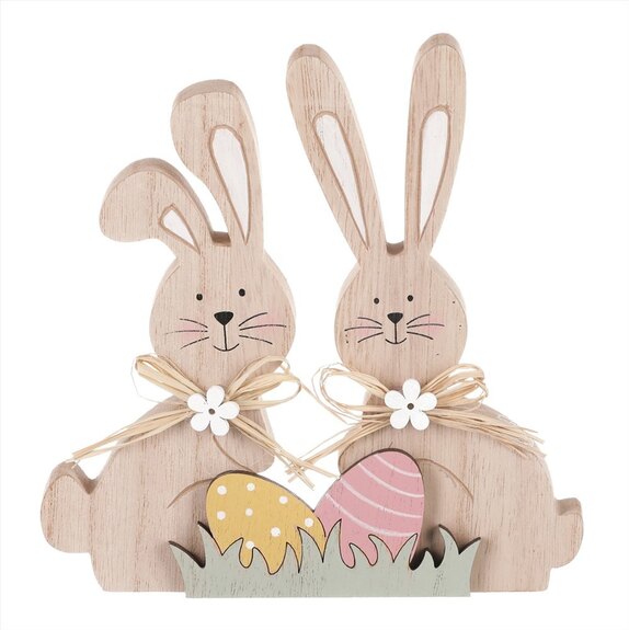 Zajíčci velikonoční, dřevěná dekorace