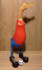 Kachna fotbalista ČR - dřevěná kachna velká