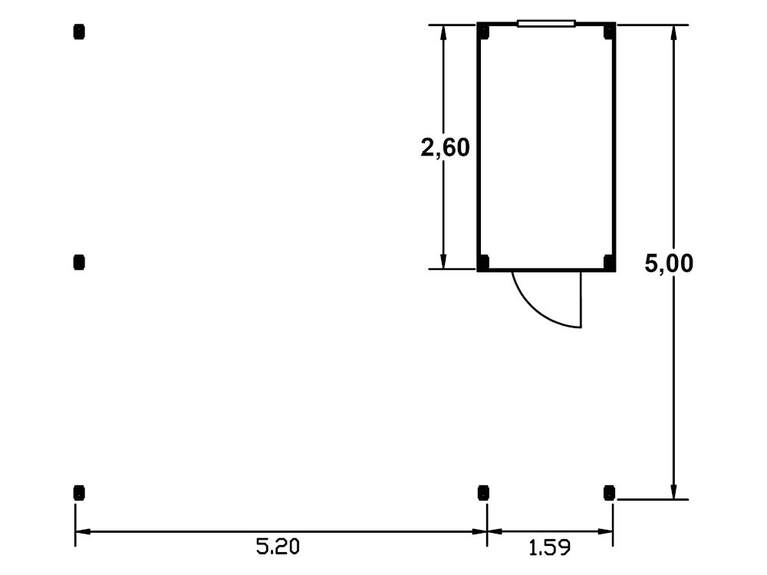 Přístřěšek pro 2 auta s boční přístavbou 680*500