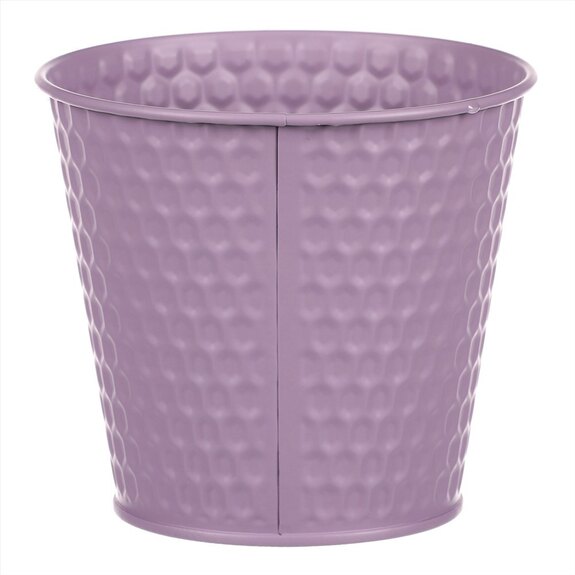 Obal kovový ve světle fialové barvě.