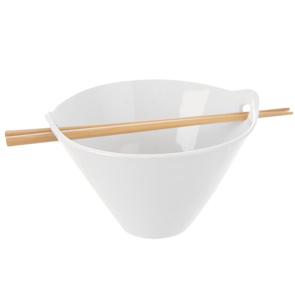 Miska porc.+jídelní hůlky bambus pr. 16 cm