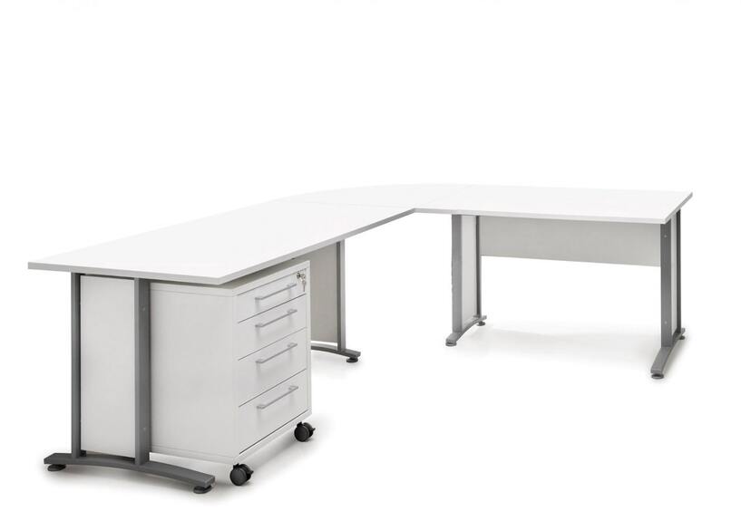 Rohové nohy stolu Office 438 silver grey