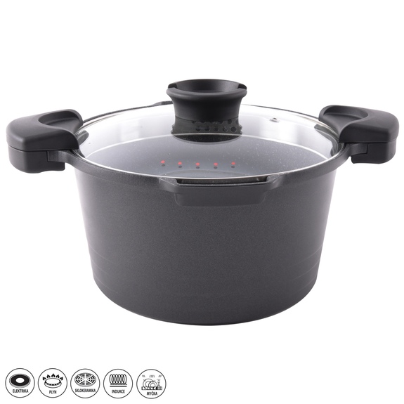 Hrnec GRANDE Pasta 5,5 l poklice sklo