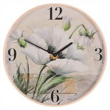 Hodiny nástěnné, MDF s dřevěným rámem, 40cm.