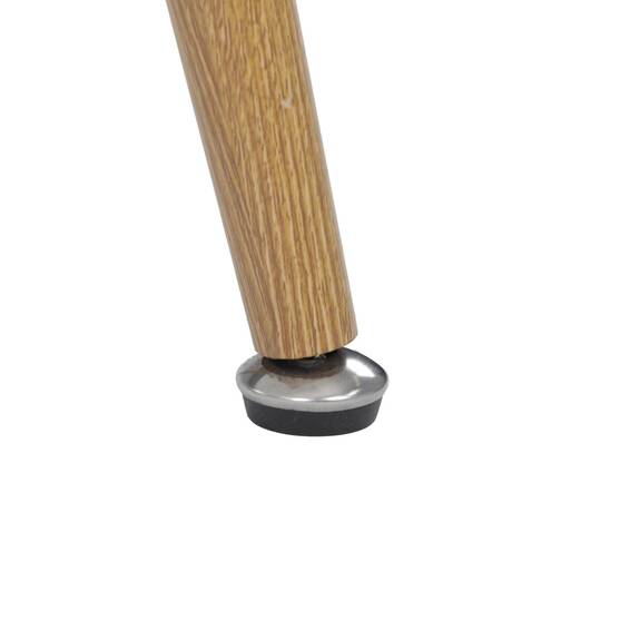 Stůl jídelní 140x80, MDF, bílá matná deska, kovové nohy v barvě dubu.